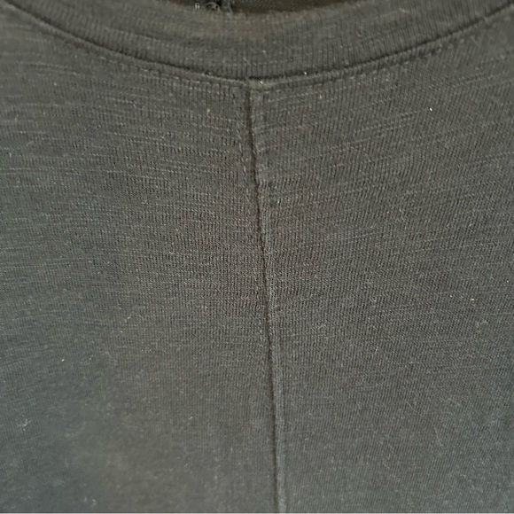 Chico’s Seamed Cotton Slub T-Shirt Dress Navy Blue. Size 4/Chicos 0. - Picture 3 of 13